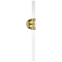 Linger Double Wall Light Brass, Wall Light, Natural Brass Andrew Martin