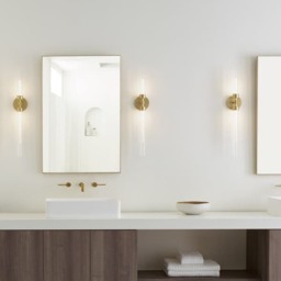 Linger Double Wall Light Brass, Wall Light, Natural Brass Andrew Martin - thumbnail 2