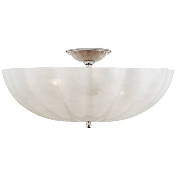 Rosehill Flush Nickel, Ceiling Light, Polished Nickel - Andrew Martin - image 1
