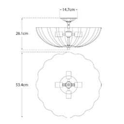 Rosehill Flush Nickel, Ceiling Light, Polished Nickel - Andrew Martin - thumbnail 2