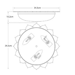 Rachel Flush Light Nickel, Ceiling Light, Polished Nickel - Andrew Martin - thumbnail 2