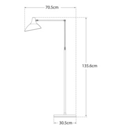Charlton Floor Lamp Black, Floor Lamp - Andrew Martin - thumbnail 2