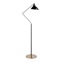 Charlton Floor Lamp Black, Floor Lamp - Andrew Martin - thumbnail 1