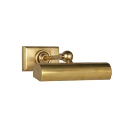 Cabinet Maker's Single Picture Light Antique Bronze, Picture Light, Small, Hand-Rubbed Antique Brass - Andrew Martin - thumbnail 1