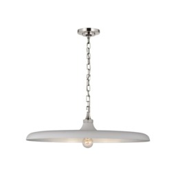 Piatto Pendant Nickel, Pendant Light, Polished Nickel - Andrew Martin - thumbnail 1