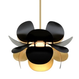 Ginger, Pendant Light, Small, Black/Gold - Andrew Martin