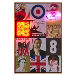 Neon - Britain, Neon Artwork, 80cm x 120cm, Multicoloured - Andrew Martin