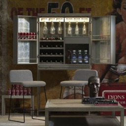 Lucy Bar Stool, Bar Stool, Grey - Andrew Martin Other Fabric - thumbnail 2