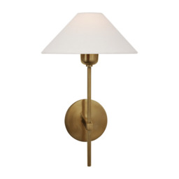 Hackney Wall Light Brass, Wall Light, Hand-Rubbed Antique Brass - Andrew Martin