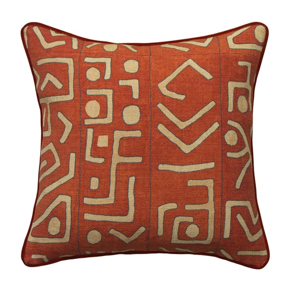 Trojan Brick Outdoor, Hollowfibre, Cushion, 55cm x 55cm - Andrew Martin Geometric - image 1