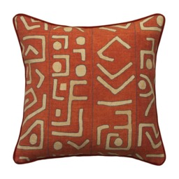 Trojan Brick Outdoor, Hollowfibre, Cushion, 55cm x 55cm - Andrew Martin Geometric - thumbnail 1