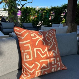 Trojan Brick Outdoor, Hollowfibre, Cushion, 55cm x 55cm - Andrew Martin Geometric - thumbnail 2