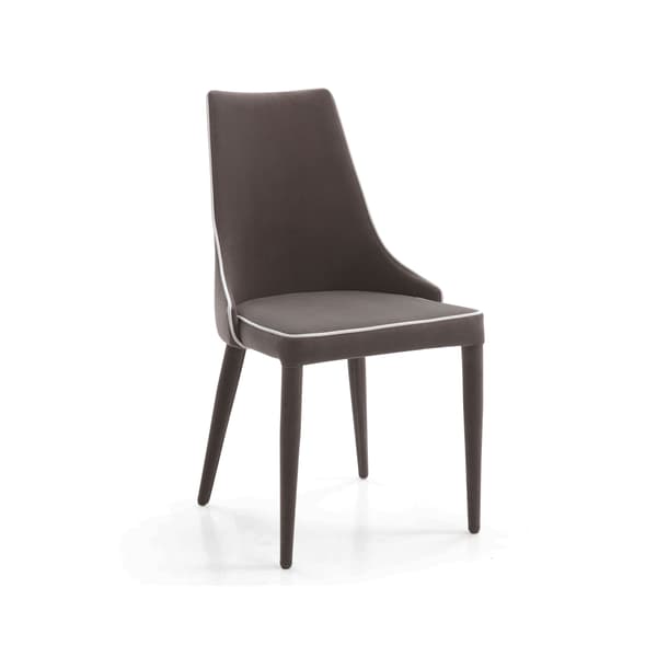 Saber Dining Chair, Dining Chair, Grey - Andrew Martin Velvet - image 1