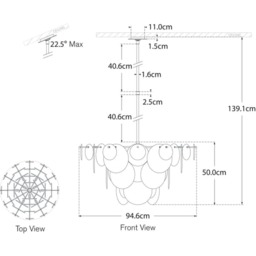 Loire Chandelier Nickel, Polished Nickel - Andrew Martin - thumbnail 2