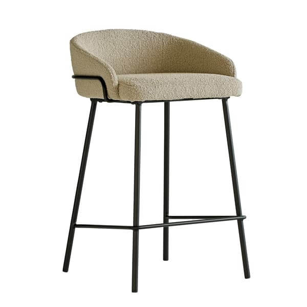 Cara Bar Stool, Bar Stool, Bronze/Brown/Dark Neutral - Andrew Martin Boucle & Other Fabric - image 1
