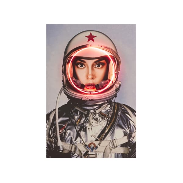 Neon - Space Girl In Silver, 100cm x 150cm - Andrew Martin - image 1