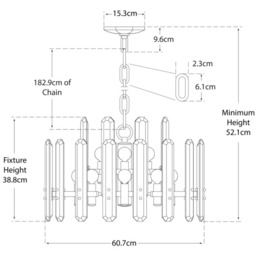 Bonnington Chandelier Nickel, Small, Polished Nickel - Andrew Martin - thumbnail 2