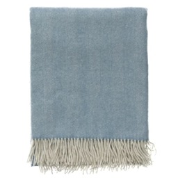 Herringbone Throw Blue, Throw, Duck Egg - Andrew Martin - thumbnail 1