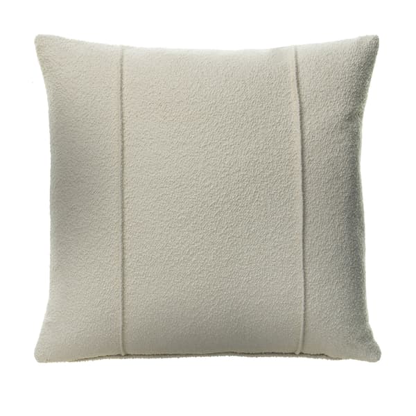 Allegra Ivory, Sustainable Feather, Cushion, 55cm x 55cm - Andrew Martin Bouclé & Cotton Blend & Wool Blend Plain - image 1