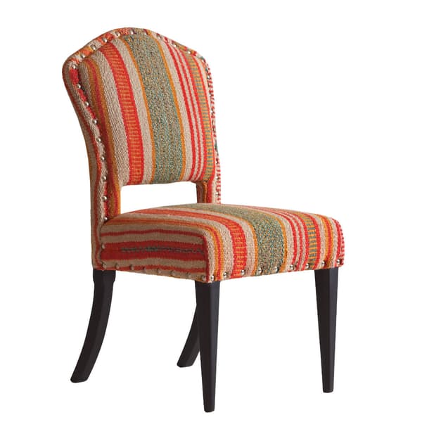 Bacall Jnr Dining Chair Andean, Dining Chair, Green/Pink/Orange - Andrew Martin Wool - image 1