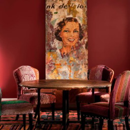 Bacall Jnr Dining Chair Andean, Dining Chair, Green/Pink/Orange - Andrew Martin Wool - thumbnail 2