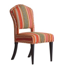 Bacall Jnr Dining Chair Andean, Dining Chair, Green/Pink/Orange - Andrew Martin Wool
