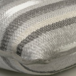 Nineveh Smoke Rectangular, Sustainable Feather, Cushion, 55cm x 35cm, Slate - Andrew Martin Linen & Linen Blend & Viscose Blend Stripe - thumbnail 2