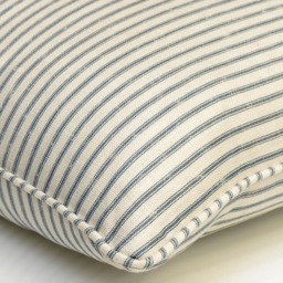 Picket Denim, Sustainable Feather, Cushion - Andrew Martin Eco-conscious & Linen Blend & Viscose Blend Small Prints & Stripe - thumbnail 2
