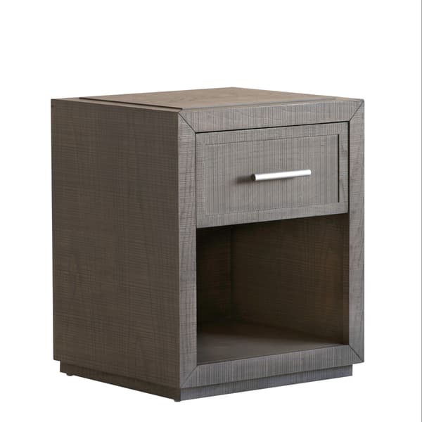 Raffles 1 Drawer Bedside Table Grey, Small Bedside Table, Small - Andrew Martin - image 1