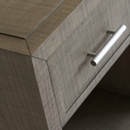 Raffles 1 Drawer Bedside Table Grey, Small Bedside Table, Small - Andrew Martin - thumbnail 2