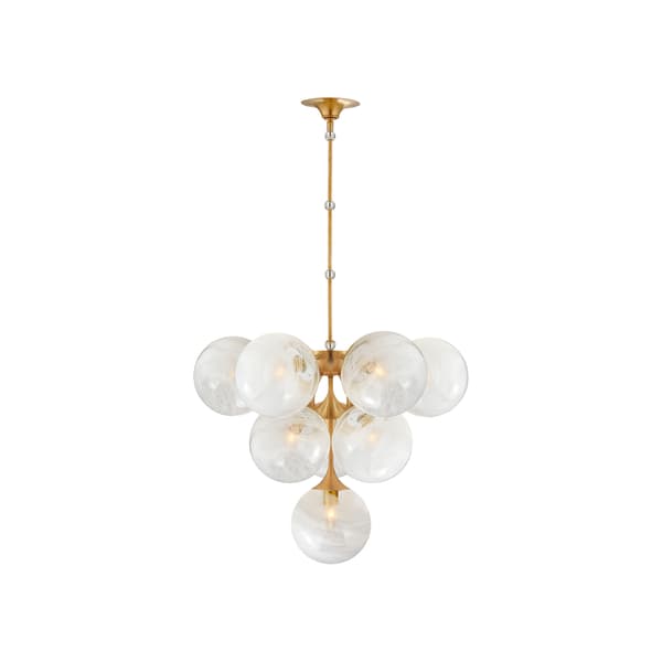 Cristol Chandelier Brass, Medium, Hand-Rubbed Antique Brass - Andrew Martin - image 1