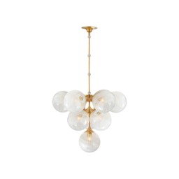 Cristol Chandelier Brass, Medium, Hand-Rubbed Antique Brass - Andrew Martin - thumbnail 1