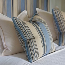 Rocco Chalk, Sustainable Feather, Cushion, 55cm x 55cm - Andrew Martin With Trim/Fringe & Linen & Linen Blend Plain - thumbnail 2