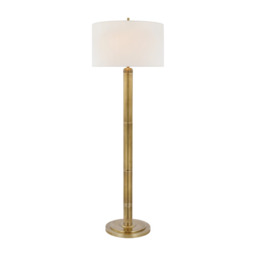 Longacre Floor Lamp Brass, Floor Lamp, Hand-Rubbed Antique Brass - Andrew Martin - thumbnail 1