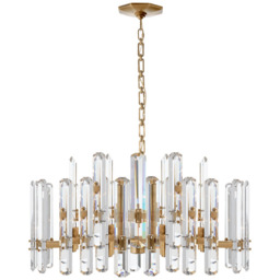 Bonnington Chandelier Brass, Large, Hand-Rubbed Antique Brass - Andrew Martin - thumbnail 1