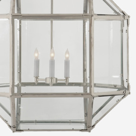 Morris Medium Pendant Light - Polished Nickel (Clear Glass), Light, Medium - Andrew Martin - thumbnail 2