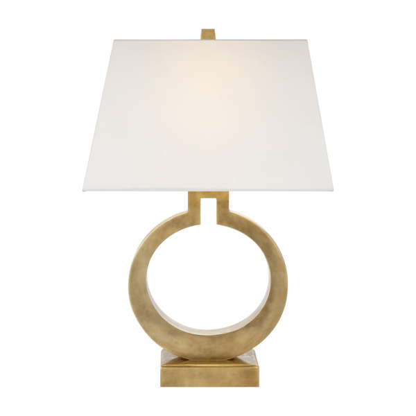 Ring Form, Table Lamp, Large, Antique-Burnished Brass - Andrew Martin - image 1