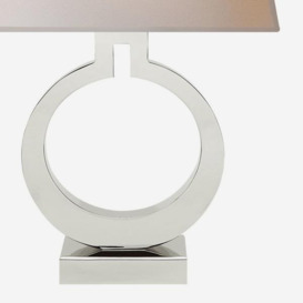 Ring Form Small Table Lamp - Polished Nickel, Light, Small - Andrew Martin Polished Nickel - thumbnail 2