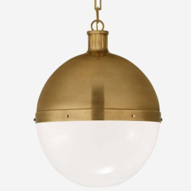 Hicks Small Pendant Light - Hand-Rubbed Antique Brass, Pendant Light, Small - Andrew Martin Hand-Rubbed Antique Brass - thumbnail 2