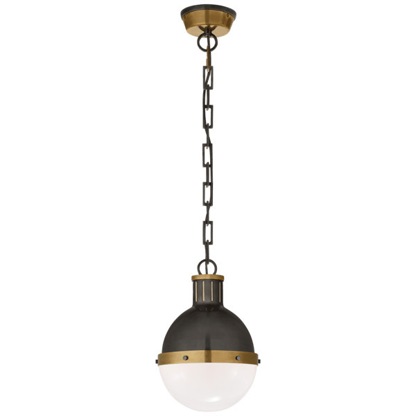 Hicks Small Pendant Light - Bronze And Hand-Rubbed Antique Brass, Pendant Light, Small - Andrew Martin - image 1