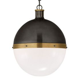 Hicks Small Pendant Light - Bronze And Hand-Rubbed Antique Brass, Pendant Light, Small - Andrew Martin - thumbnail 2