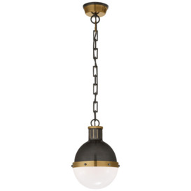 Hicks Small Pendant Light - Bronze And Hand-Rubbed Antique Brass, Pendant Light, Small - Andrew Martin - thumbnail 1