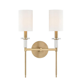 Amherst, Double Wall Light, Aged Brass - Andrew Martin