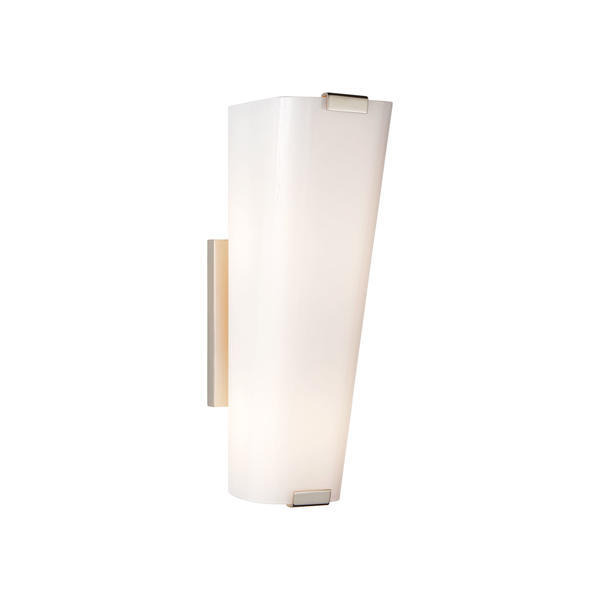 Alpine, Wall Light, White Glass, Large, Polished Nickel / White Glass - Andrew Martin - image 1