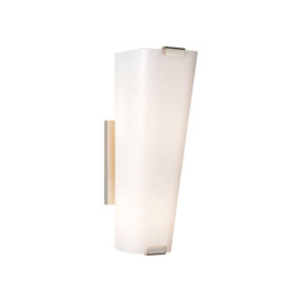 Alpine, Wall Light, White Glass, Large, Polished Nickel / White Glass - Andrew Martin - thumbnail 1
