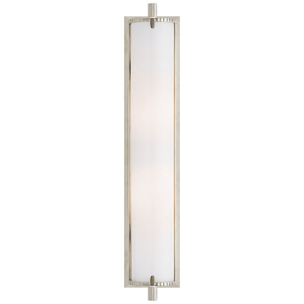 Calliope, Wall Light, Tall, Polished Nickel/White Glass - Andrew Martin - image 1