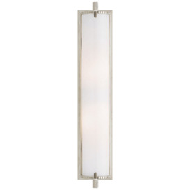 Calliope, Wall Light, Tall, Polished Nickel/White Glass - Andrew Martin