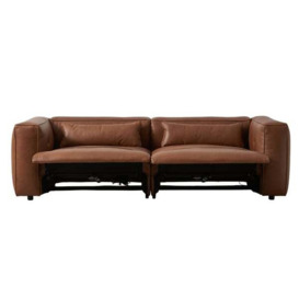 Franklin Reclining Sofa, Recliner Sofa, Bronze/Brown - Andrew Martin Leather - thumbnail 2