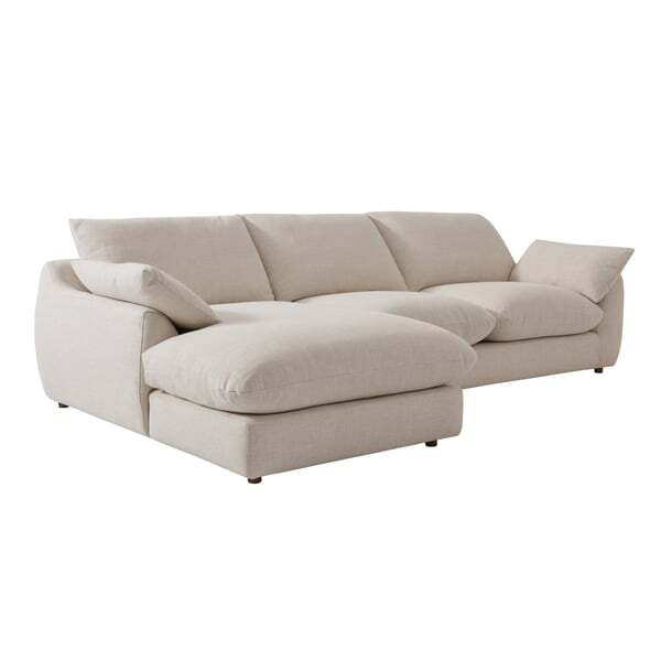 Fulton Sofa - Left Hand Facing, Corner Sofa, Left Hand Facing, Light Neutral - Andrew Martin Linen - image 1