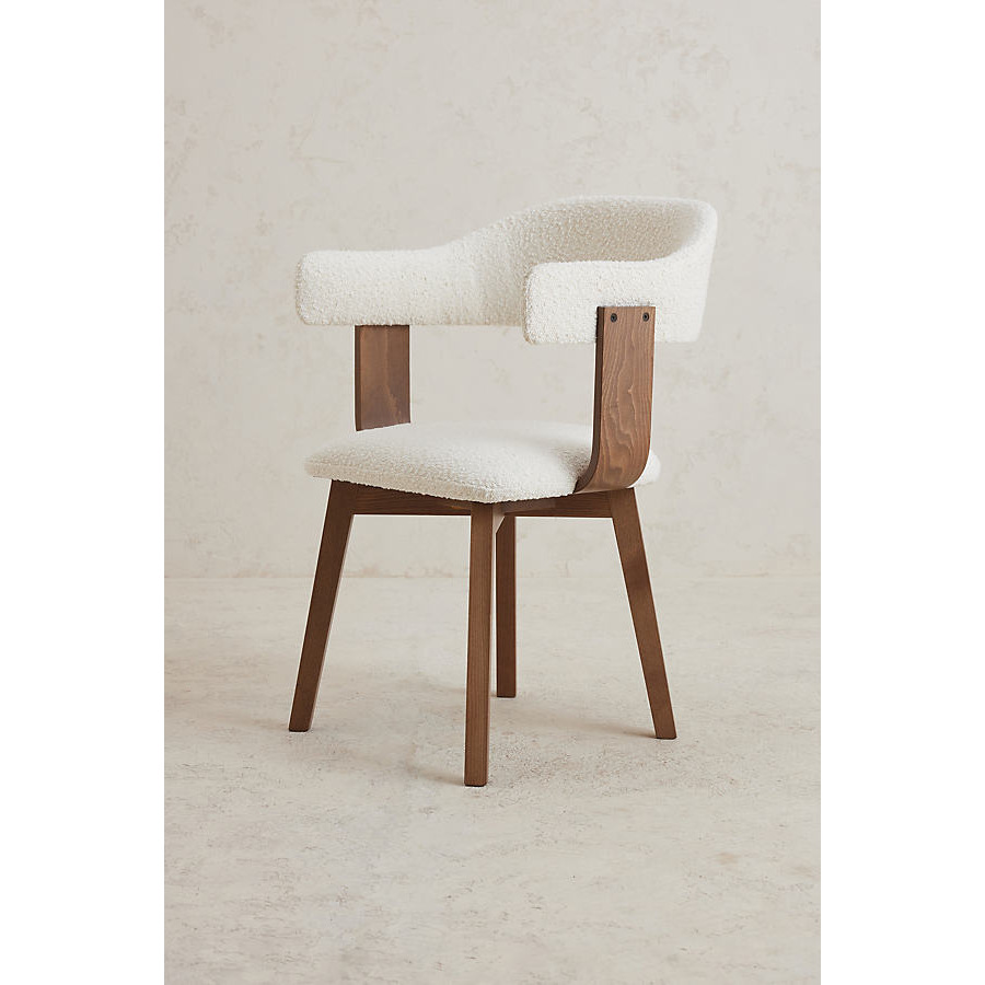 Brooke Boucle-Upholstered FSC Beech Wood Dining Chair - image 1